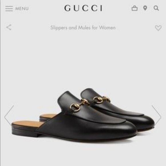 Authentic Gucci Princetown Black Leather Horsebit Slip-On Slide Mule 38.5 US/8.5 - Picture 1 of 16